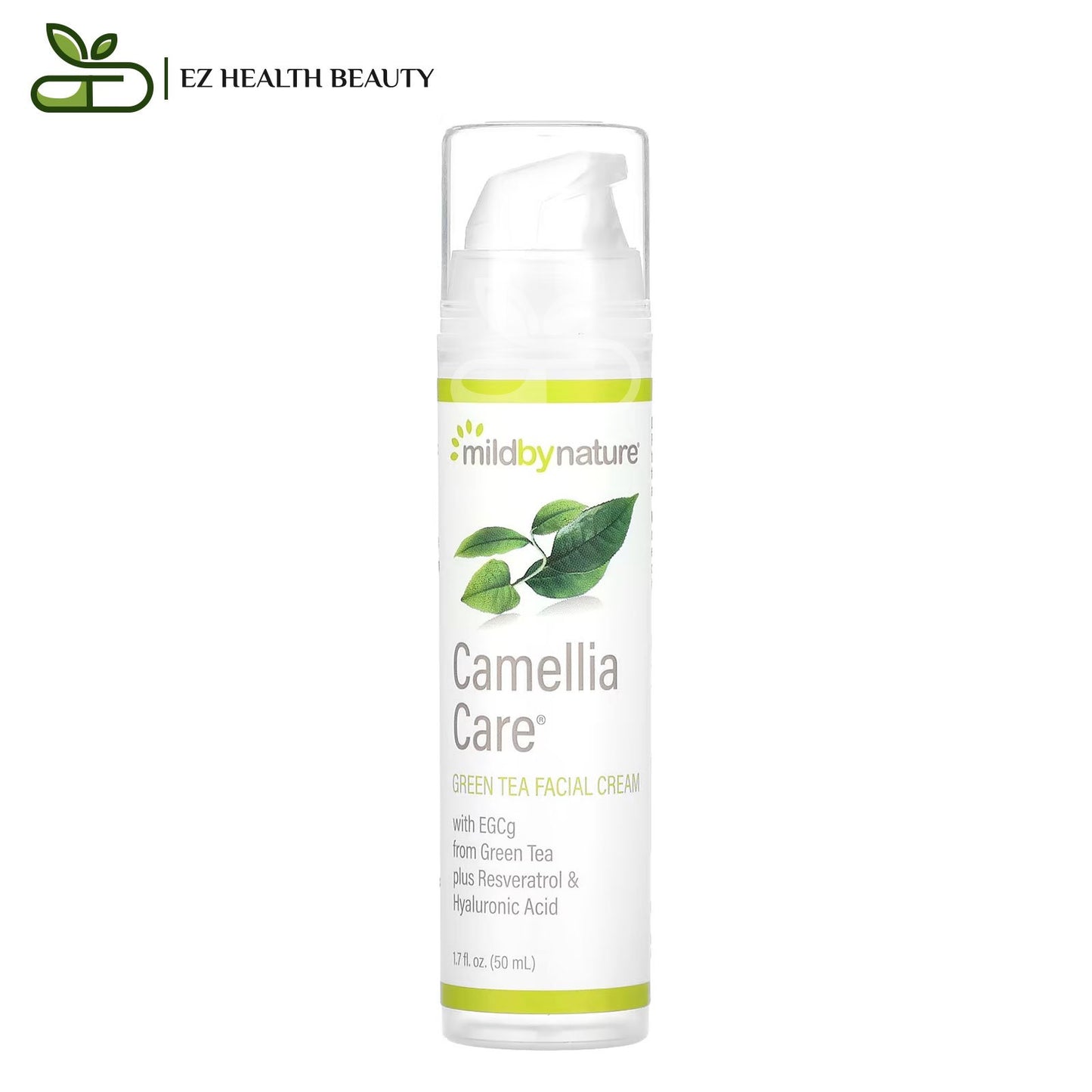 كريم الشاي الاخضر EGCG لترطيب البشرة 1.7 أونصة سائلة (50 مل) Mild By Nature Camellia Care EGCG Green Tea Skin Cream