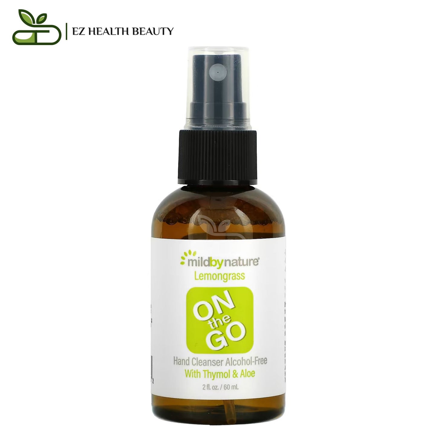 on-the-go منظف اليدين الخالي من الكحول 60 مل On The Go Hand Cleanser Mild By Nature