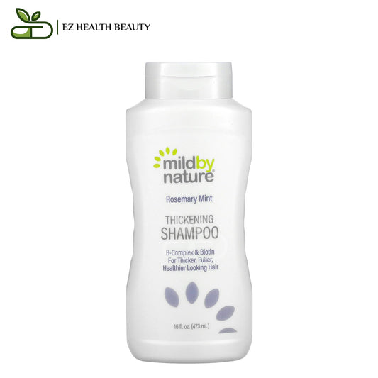 شامبو تكثيف الشعر بالبيوتين وفيتامين ب وخلاصة نعناع الروزماري 473 مل Thickening Shampoo B-Complex &amp; Biotin Rosemary Mint Mild By Nature