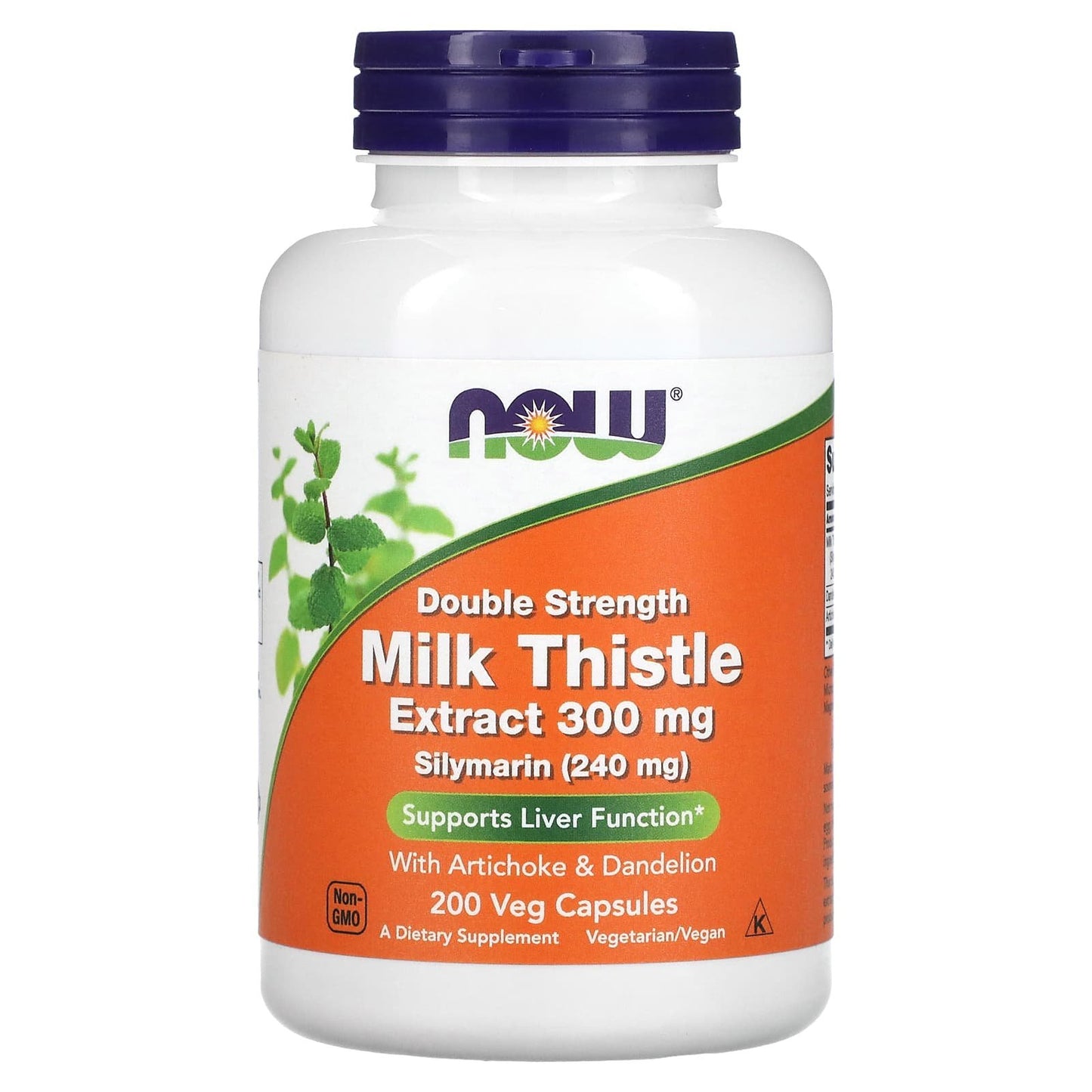 حبوب حليب الشوك لتحسين صحة الكبد ناو فودز 300 ملجم 200 كبسولة - Milk Thistle Extract NOW Foods