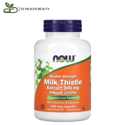 كبسولات سيليمارين مستخلص حليب الشوك لدعم الكبد 300 مجم 200 كبسولة Milk Thistle Extract NOW Foods