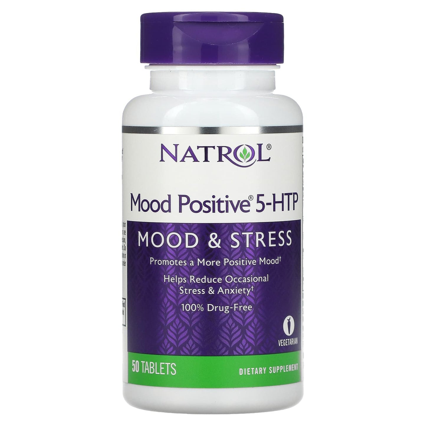 فايف اتش تي بي للتخلص من القلق والتوتر وتحسين مزاج 50 قرص - Natrol Mood Positive 5-HTP Mood & Stress