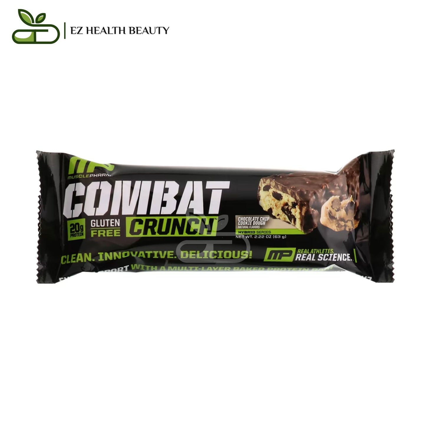 Musclepharm Combat Crunch Cookies Dough Chocolate Chip 12 Bars 63 GM Each