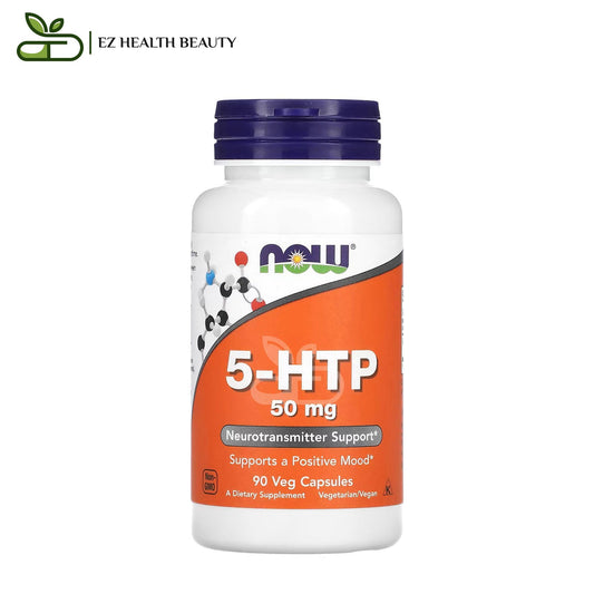 5htb مكمل لتحسين المزاج وتخفيف التوتر 50 مجم 90 كبسولة نباتية - NOW Foods 5-HTP, 50 mg, 90 Veg Capsules