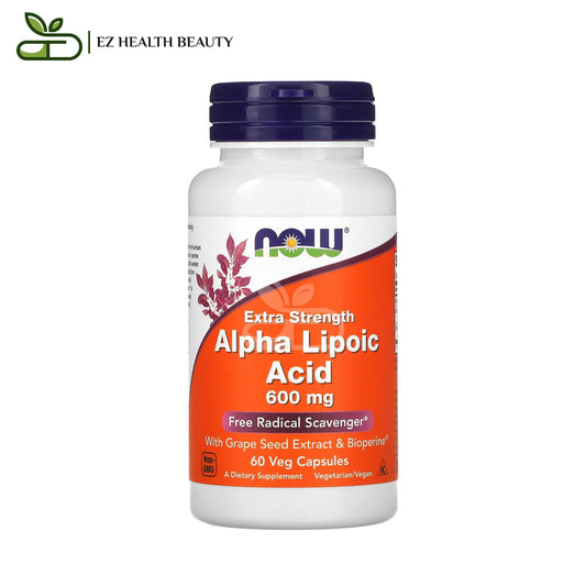 كبسولات حمض ألفا ليبويك لتقوية المناعة 600 ملجرام | NOW Foods Alpha Lipoic Acid Extra Strength