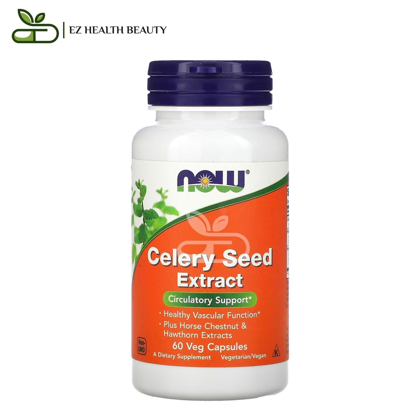 اقراص بذور الكرفس ناو فودز لتنشيط الدورة الدموية 60 قرص نباتي - NOW Foods Celery Seed Extract 60 Veg Capsules