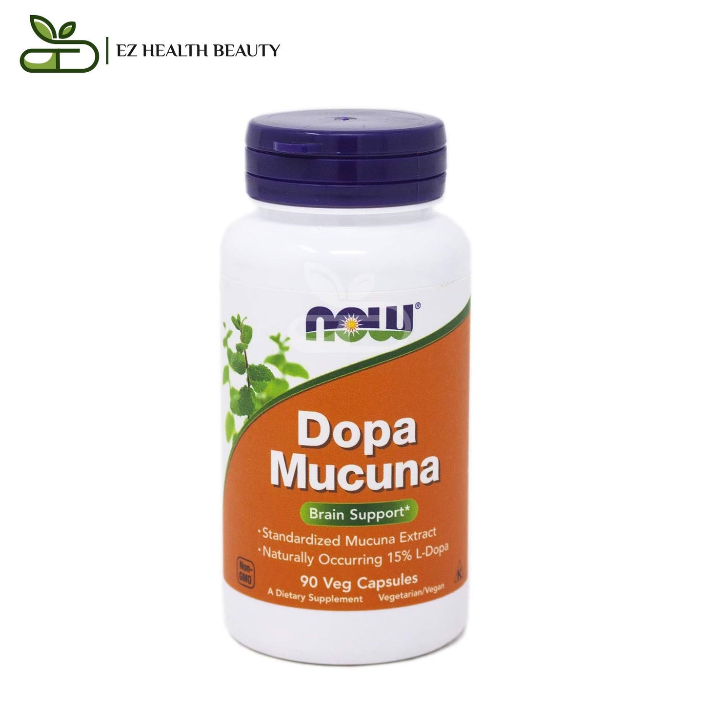 NOW Foods Dopa Mucuna, 90 Veg Capsules to support brain health