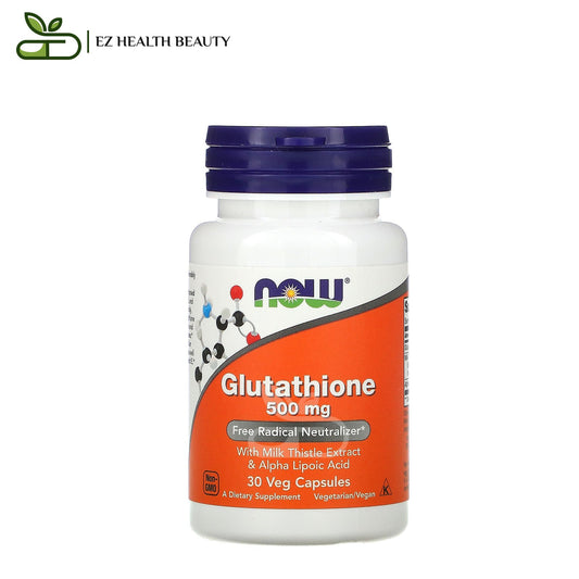 أقراص جلوتاثيون مضاد للأكسدة 500 مجم 30 كبسولة Glutathione NOW Foods