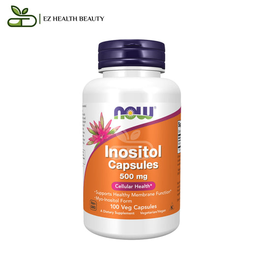 حبوب انستول 500 ملجم لتحسين الذاكرة ناو فودز 100 كبسولة نباتية | NOW Foods Inositol Capsules