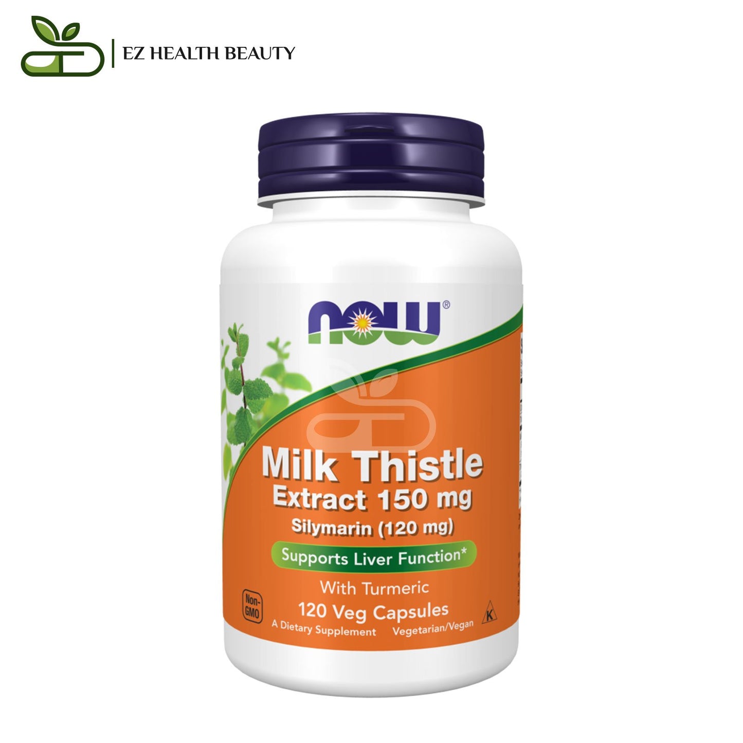 كبسولات حليب الشوك مع الكركم لدعم وظائف الكبد 150 مجم 120 كبسولة Milk Thistle Extract with Turmeric Now Foods