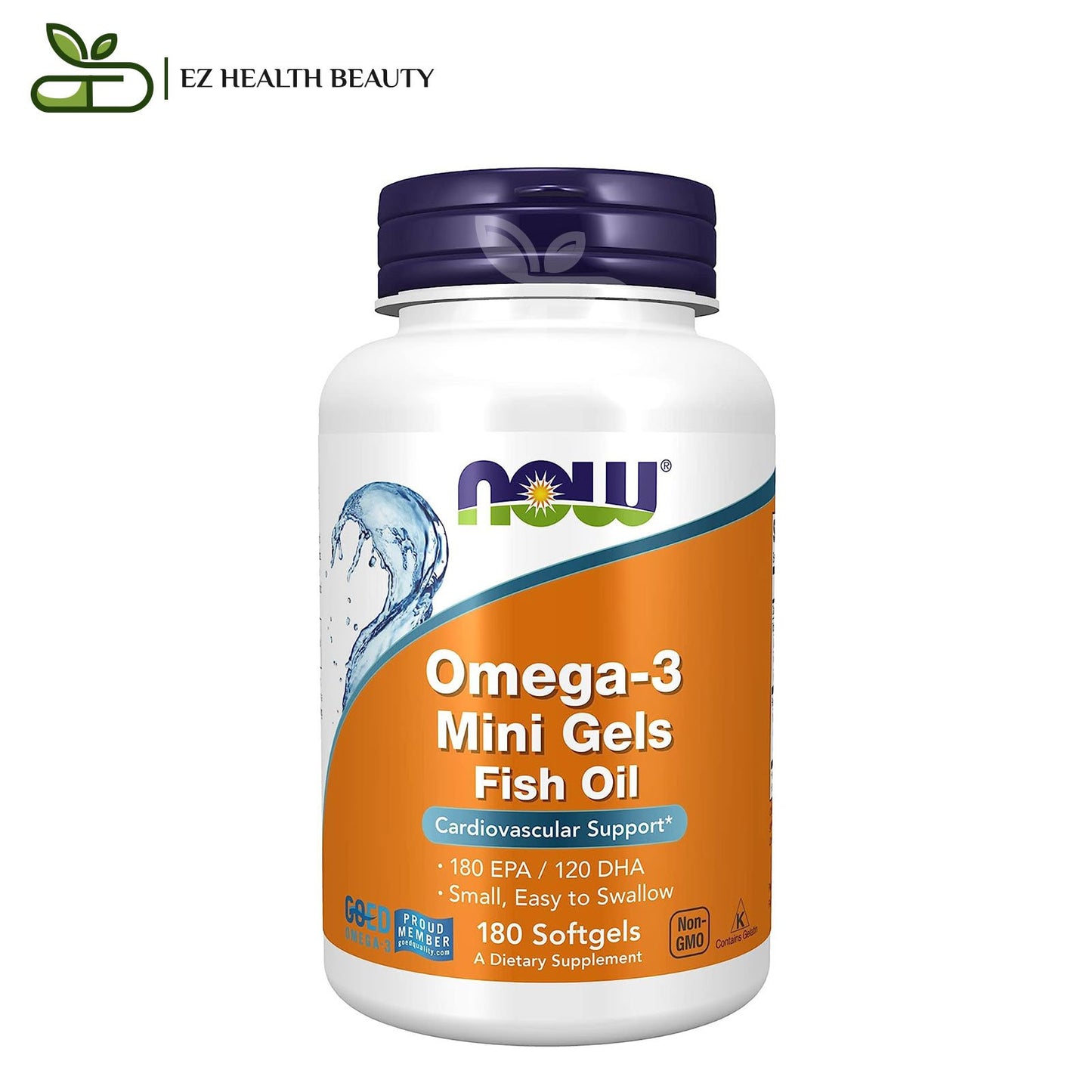 NOW Foods Omega-3 Mini Gels 180 EPA / 120 DHA, 180 Softgels to support mental health