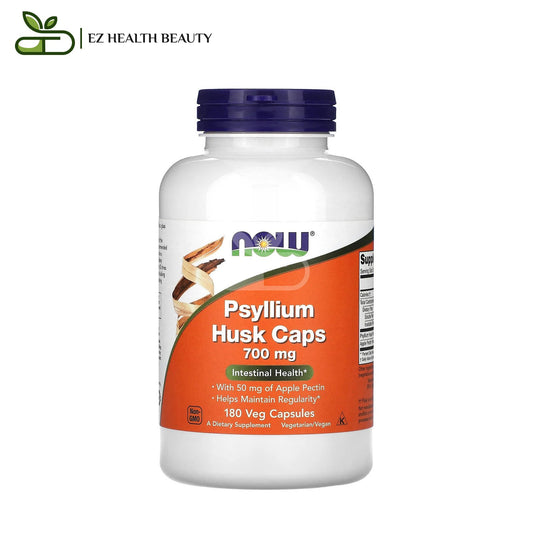 Psyllium Husk Caps For Intestinal Health Now Foods 700 mg 180 Veg Capsules