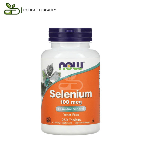 Selenium Dietary Supplement Essential Mineral NOW Foods 100 mcg 250 Tablets