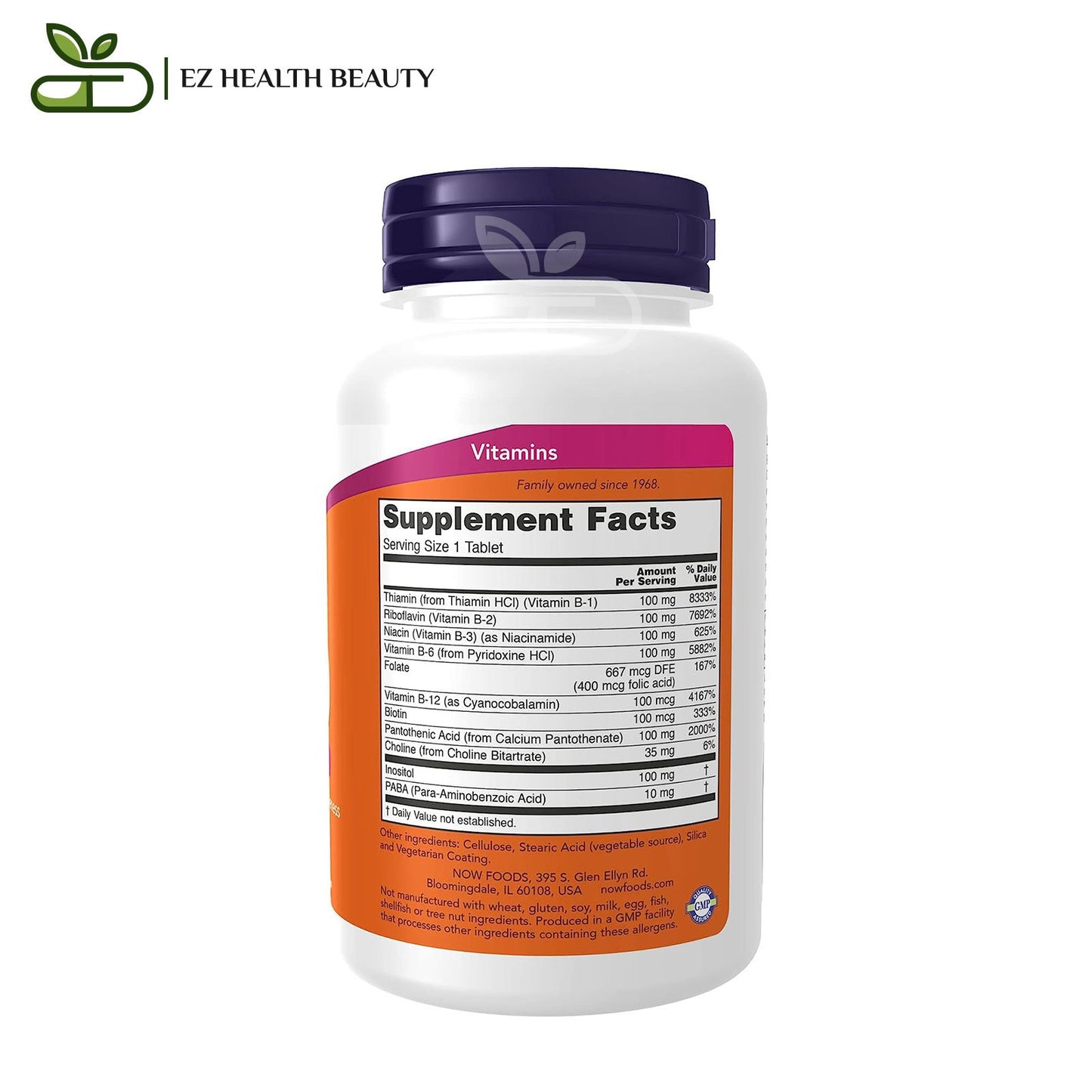 NOW Foods Sustained Release B-100, 100 Tablets for maintaining higher levels of energy