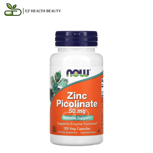 Zinc Picolinate Supplement To Support Immunity NOW Foods 50 mg 120 Veg Capsules