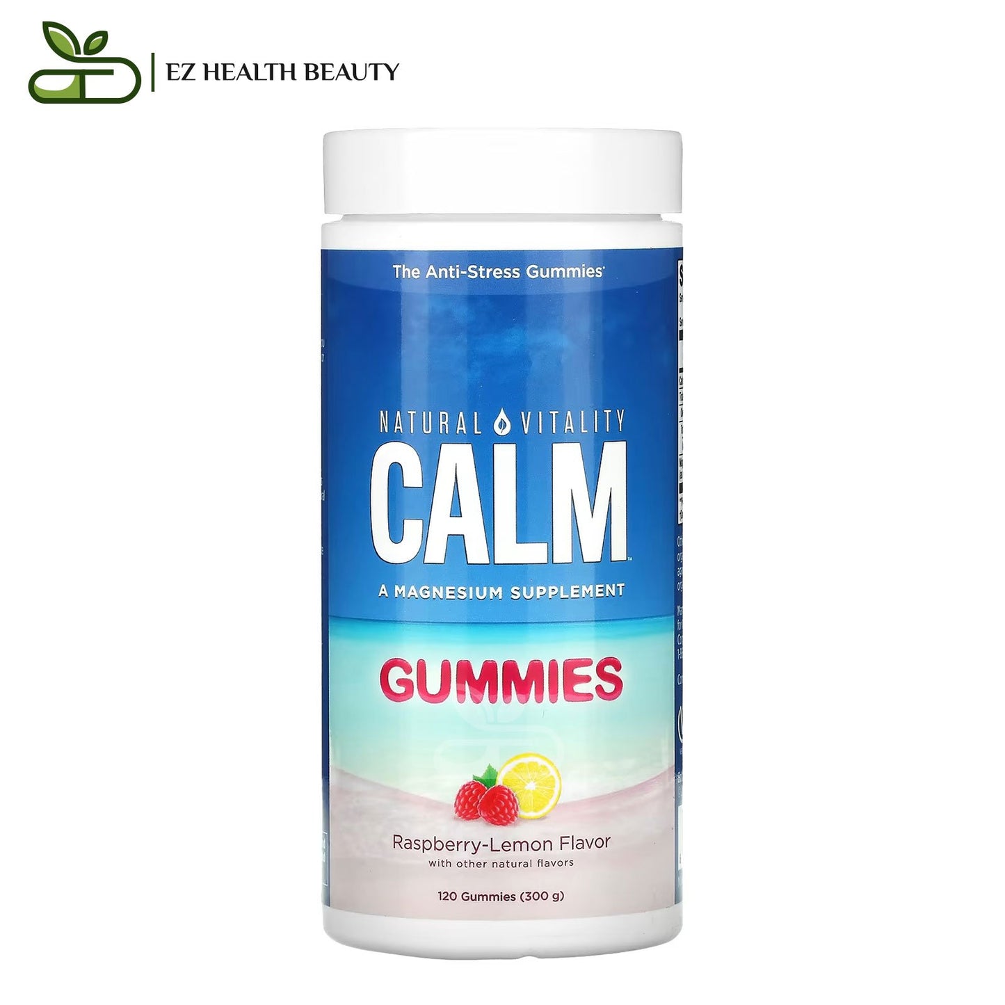 علكات Natural Vitality CALM المضادة للإجهاد بالتوت والليمون 120 علكة | Natural Vitality CALM The Anti-Stress Gummies Raspberry-Lemon