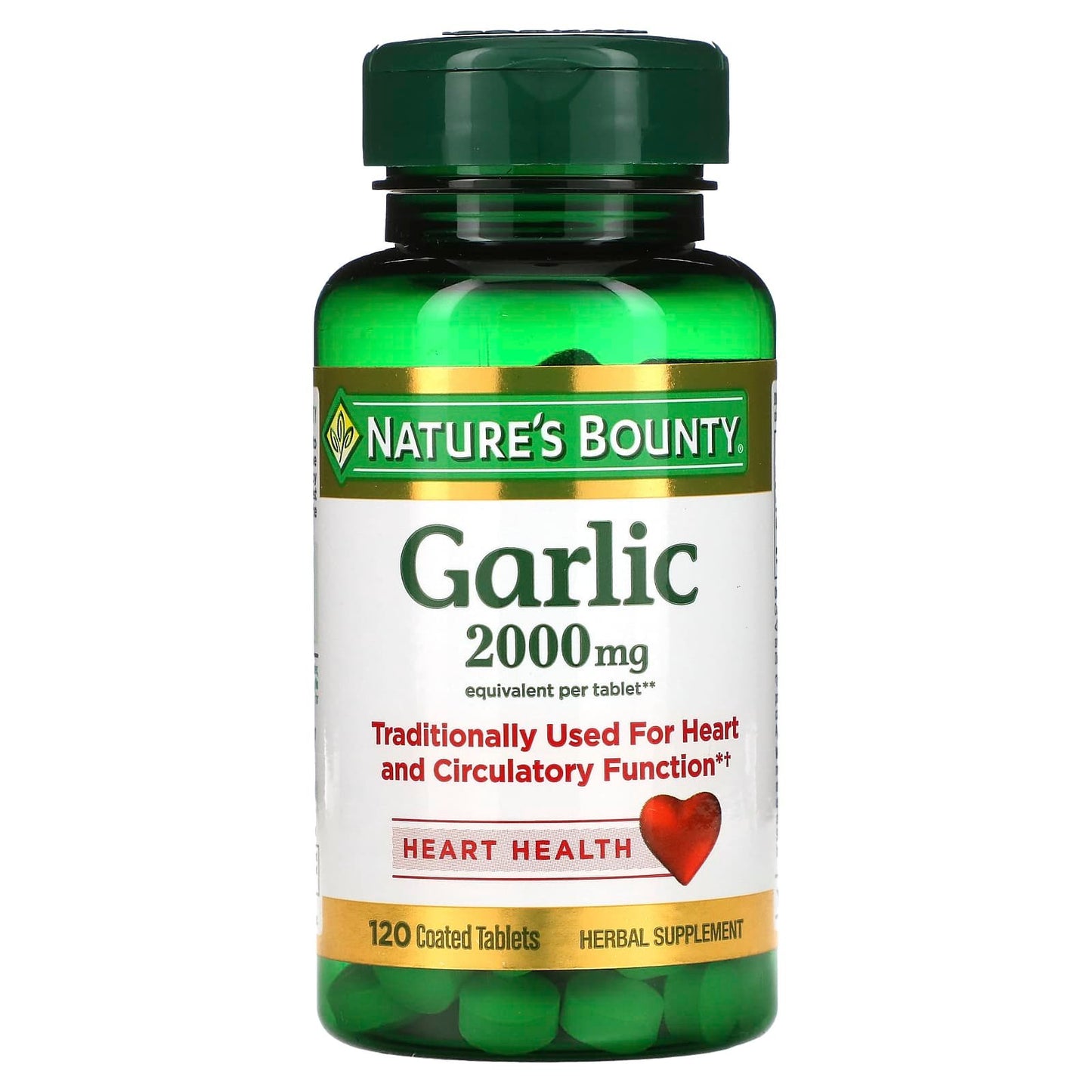 Nature's Bounty Garlic Tablets 2,000 mg - 120 Coated Tablets