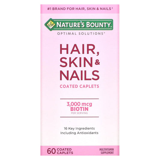 Nature's bounty optimal solutions hair skin and nails capsules - 60 Coated Caplets