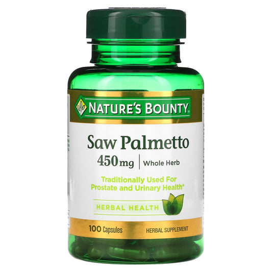 كبسولات البلميط المنشاري saw palmetto Nature’s Bounty 450 ملجم 100 كبسولة