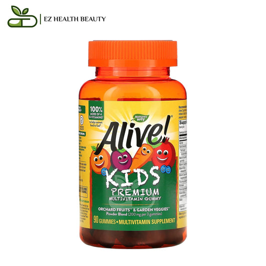 Alive Kids Multivitamin Cherry Orange & Grape Nature's Way 90 Gummies