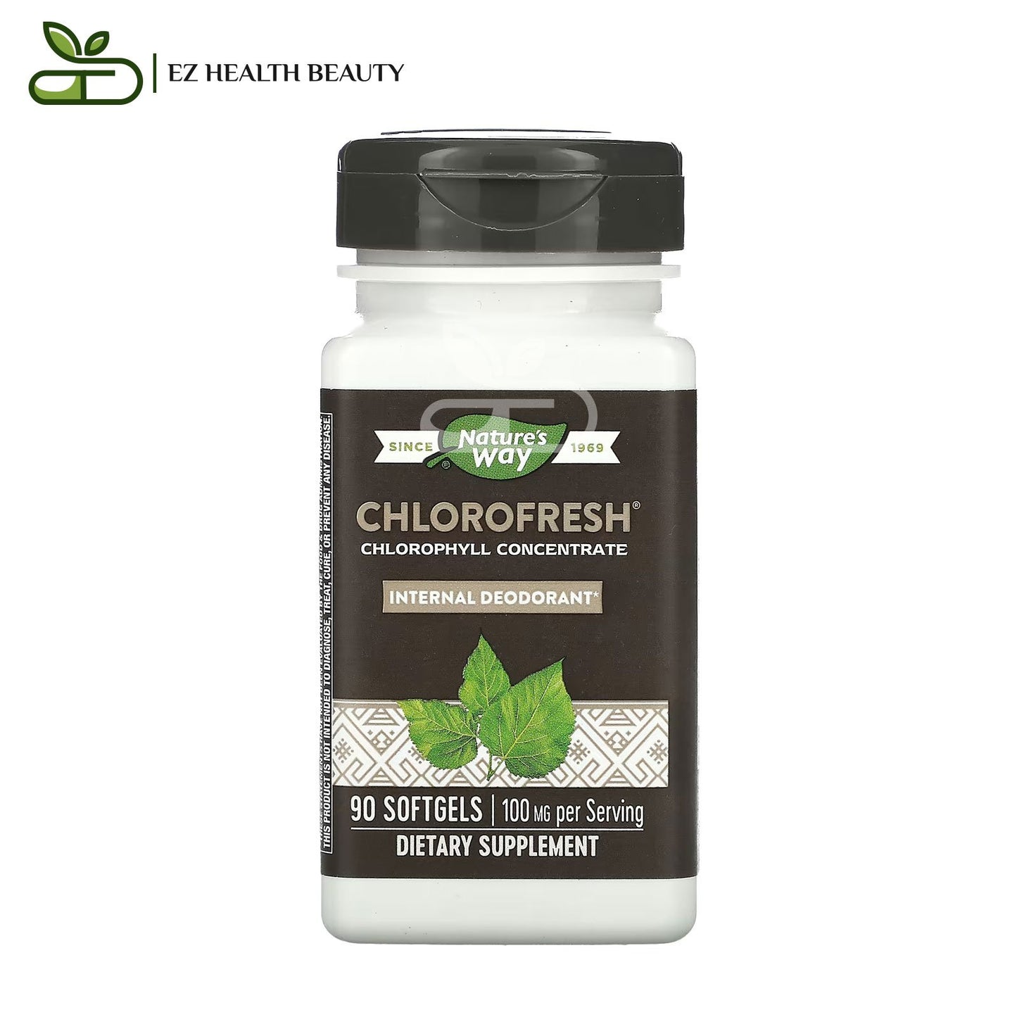 حبوب chlorofresh ناتشرز واي لتنظيف الفم من الرائحة الكريهة 90 كبسولة هلامية Nature's Way Chlorofresh Chlorophyll Concentrate