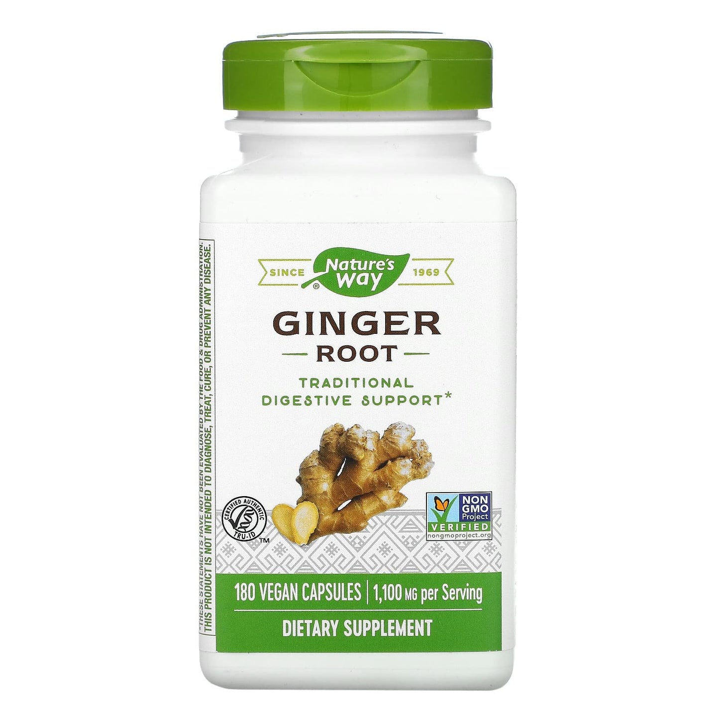 اقراص جنجر مكمل غذائي لدعم صحة الجهاز الهضمي Nature's Way, Ginger Root 550 ملجم 180 كبسولة