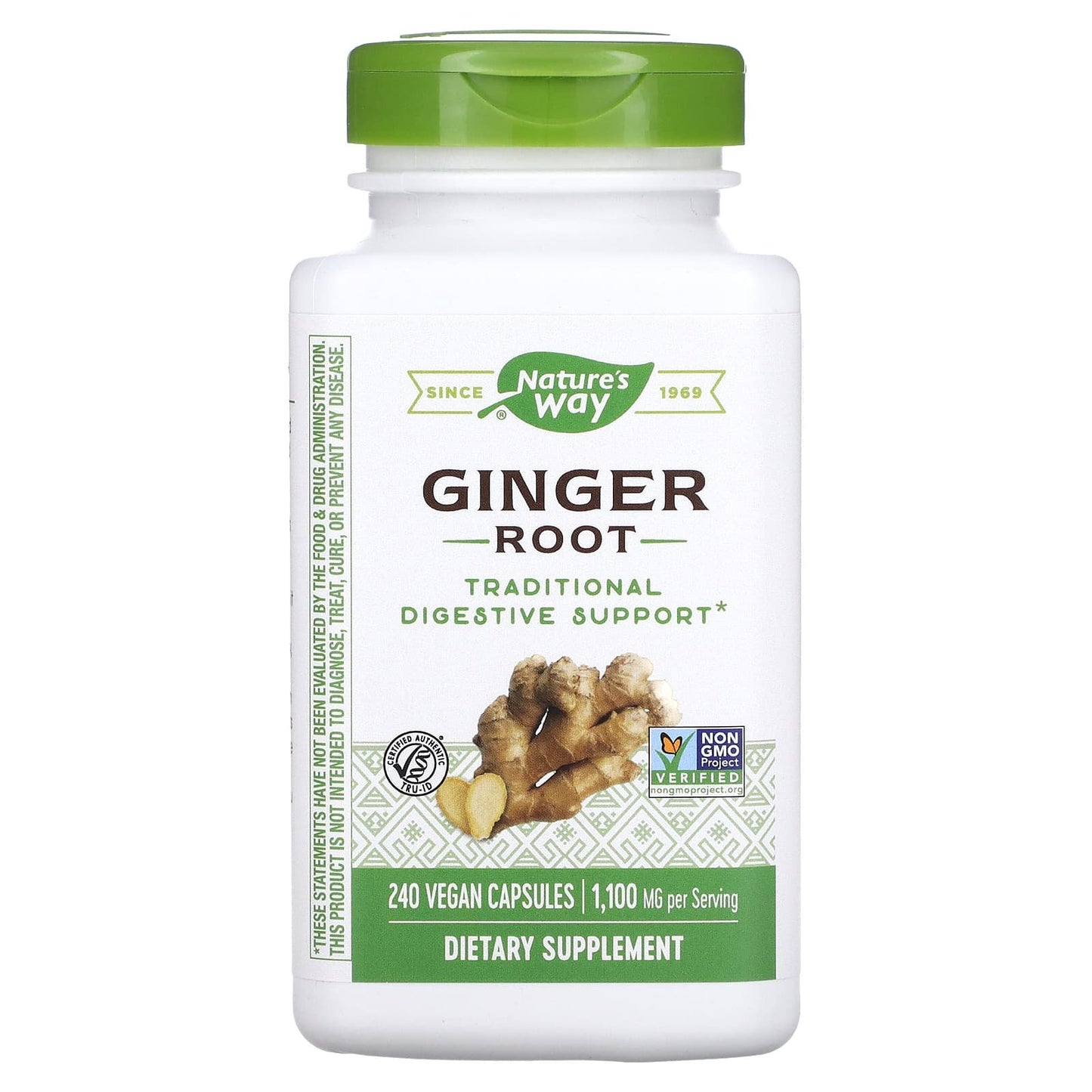 اقراص الزنجبيل مكمل غذائي لدعم صحة الجهاز الهضمي Nature's Way, Ginger Root 550 ملجم 240 كبسولة