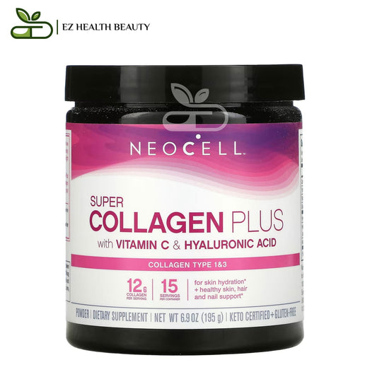 NeoCell Super Collagen Plus with Vitamin C & Hyaluronic Acid (195 g) to avoid signs of aging