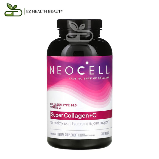 افضل حبوب كولاجين مع فيتامين سي نيوسيل لدعم صحة البشرة والشعر والاظافر Neocell Super Collagen+C tablets