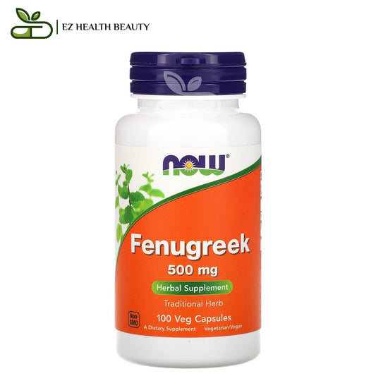 Now fenugreek capsules 500 mg for overall health - 100 veg capsules