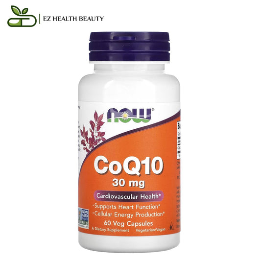 دواء كو انزيم كيو ١٠ لدعم صحة القلب والأوعية الدموية 60 كبسولة نباتية - Now foods CoQ 10 30mg