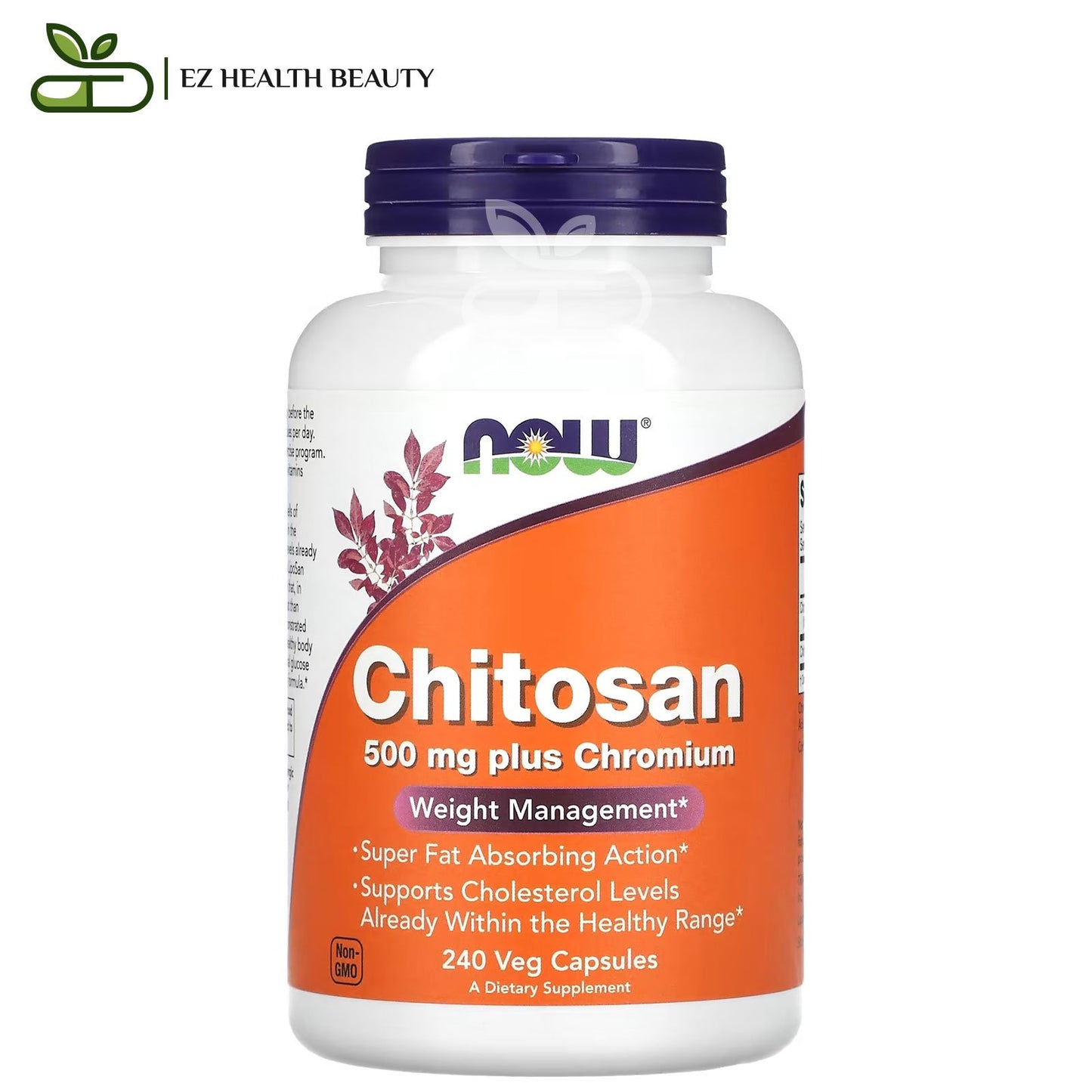 Chitosan supplements for weight loss and fat burn from now foods - 240 veg capsules