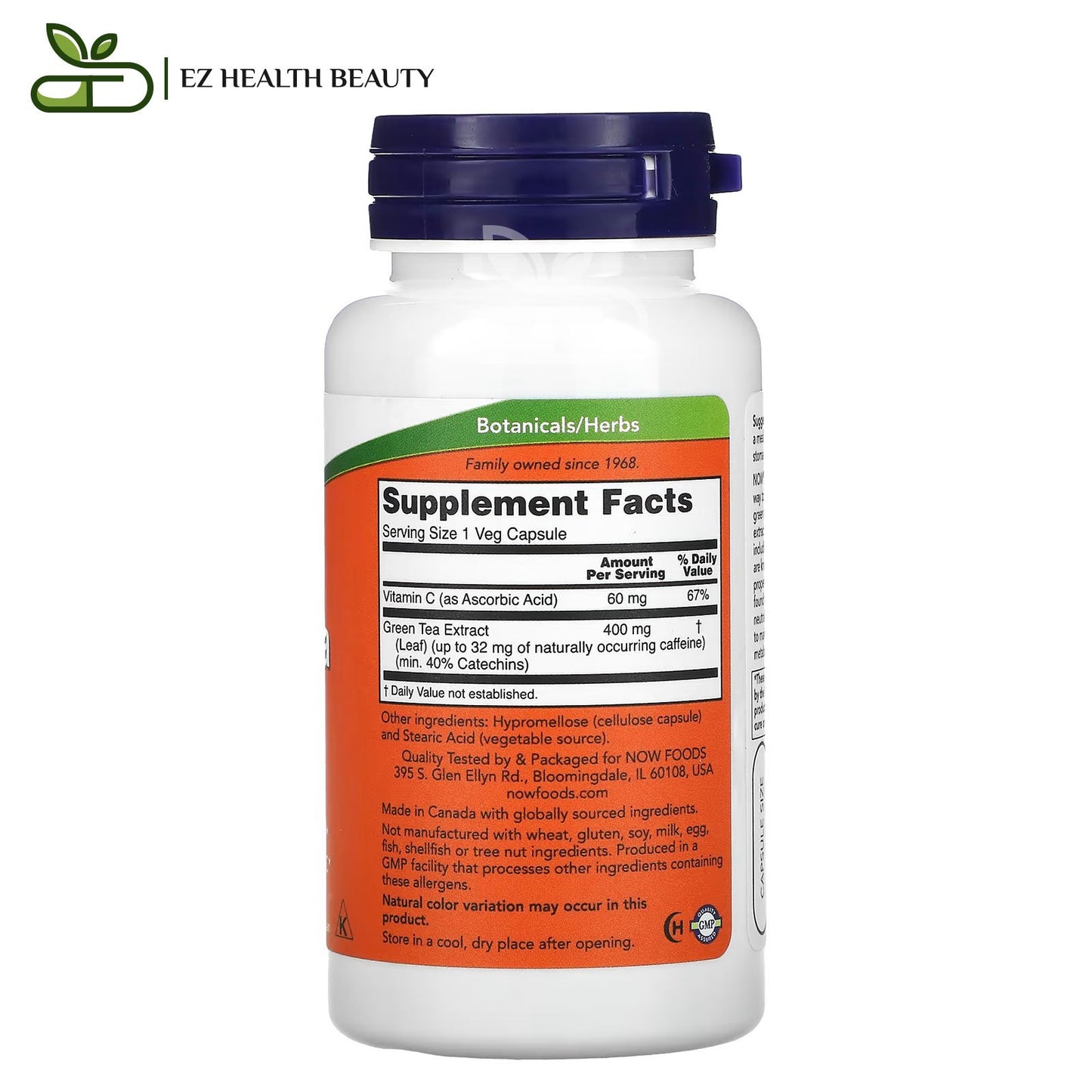 Now foods green tea extract capsules for weight loss - 100 capsules