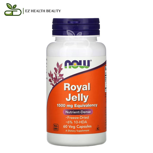 Now royal jelly pills for overall health, 1500 mg - 60 pills