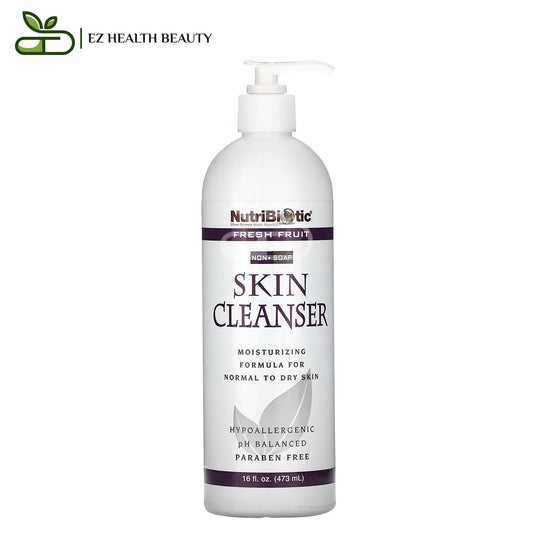 Skin Cleanser Moisturizing Formula For Normal To Dry Skin Non-Soap Fresh Fruit NutriBiotic 16 fl oz (473 ml)