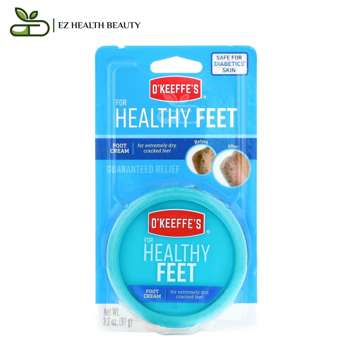 O'Keeffe's Foot Cream For Healthy Feet 3.2 oz (91 g)