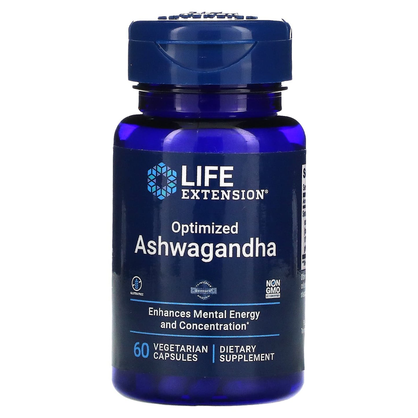 حبوب الأشواغاندا مكمل غذائي لتحسين الطاقة العقلية 60 كبسولة - Optimized Ashwagandha Life Extension