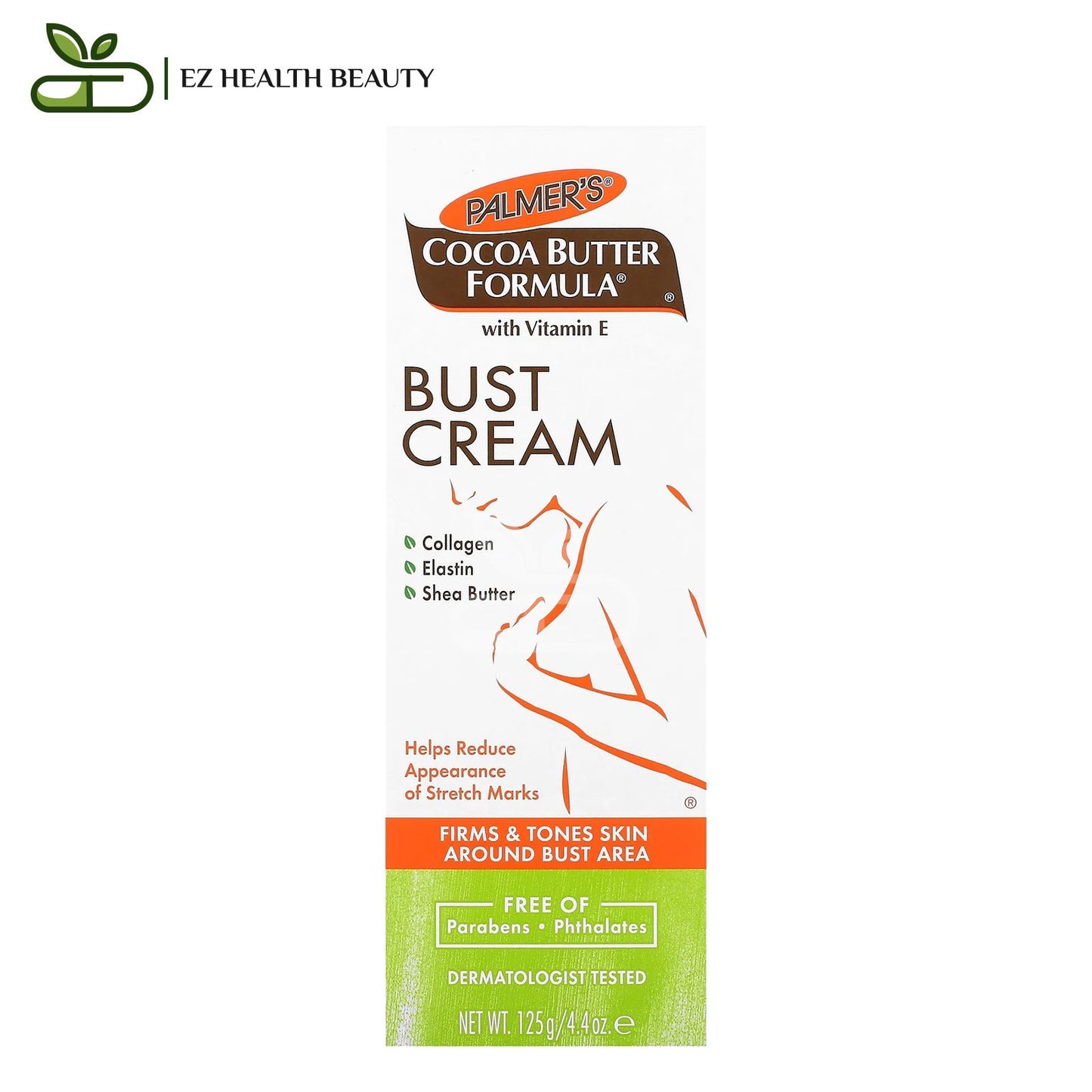 Bust Cream Reduces Stretch Marks With Cocoa Butter Formula and Vitamin E Palmers 4.4 oz (125 g)