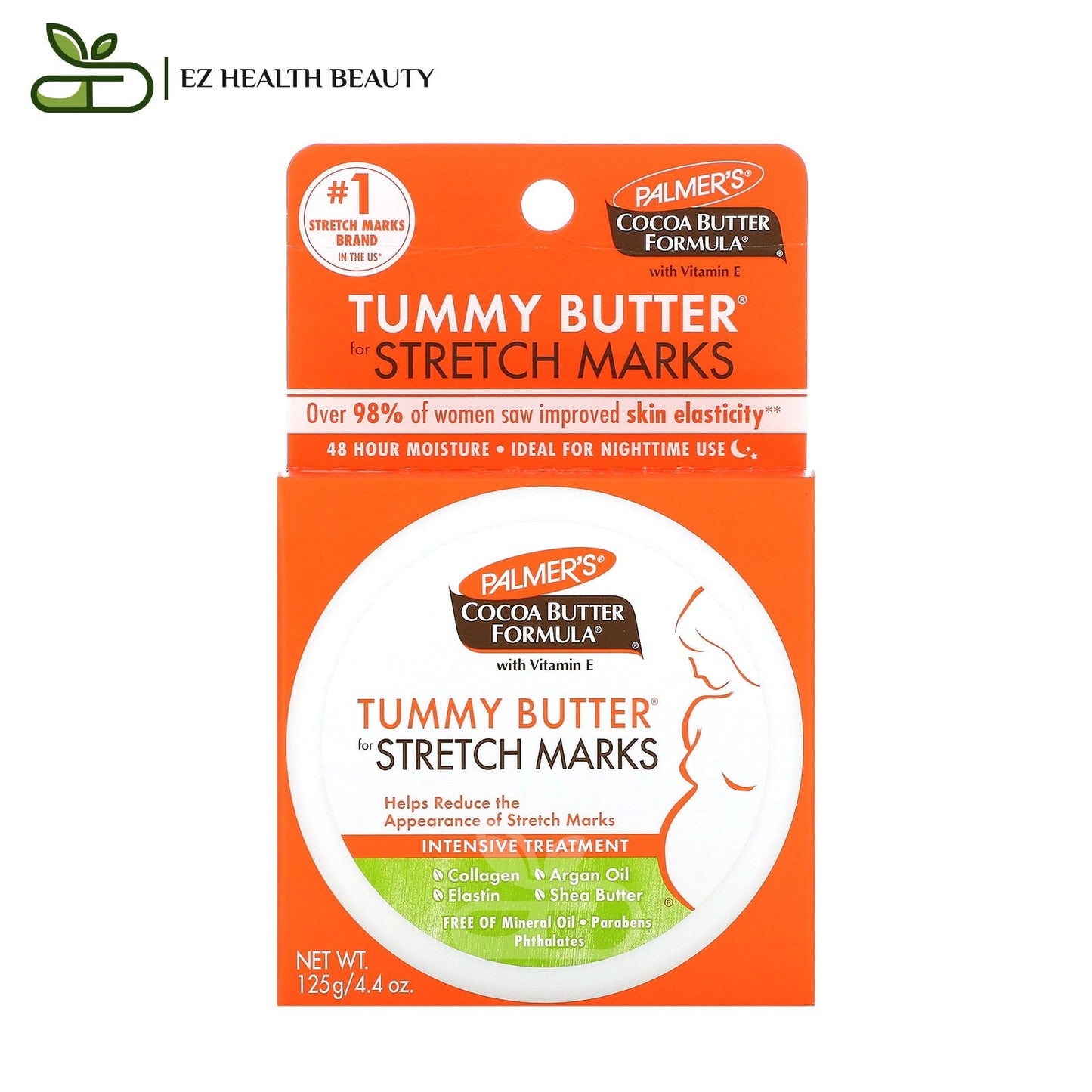 بالمرز زبدة البطن لعلامات التمدد 125 جرامًا Tummy Butter for Stretch Marks Palmers