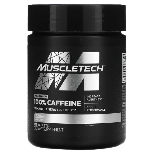 اقراص الكافيين بلاتنيوم مسل تك لحرق الدهون Caffine Platinum MuscleTech 125 قرص