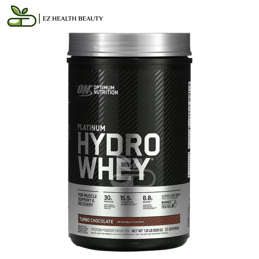 المكمل الرياضي Hydro whey شيكولاتة توربو من أوبتيموم نيوتريشن لبناء العضلات | هيدرو واي بلاتينيوم بنكهة 820 جم