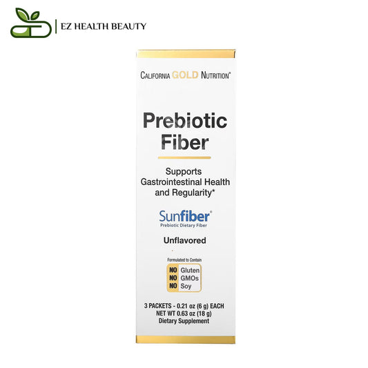 Prebiotic Fiber Sachets To Support Gastrointestinal Health And Regularity California Gold Nutrition 3 Packets 0.21 oz (6 g) Each