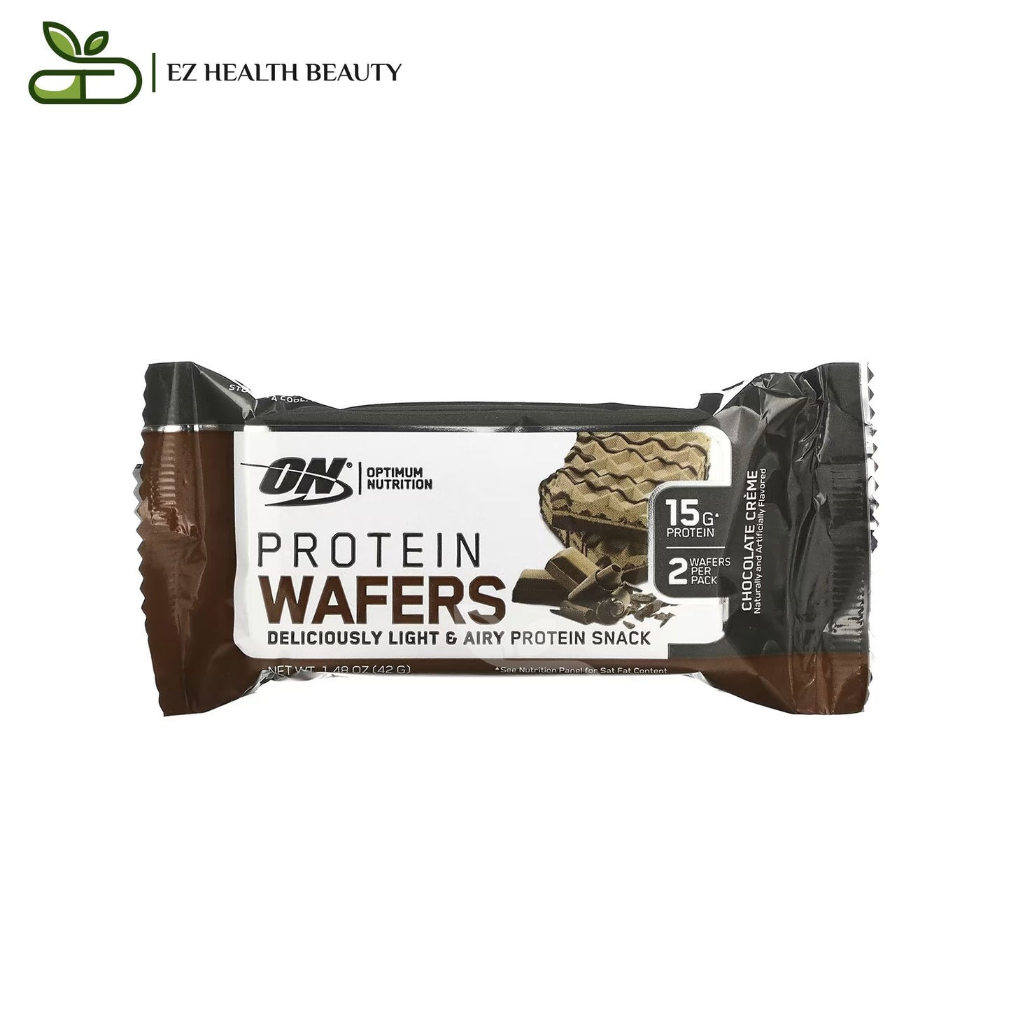 Protein Wafers Chocolate Creme Optimum Nutrition 9 Packs  (42 g) Each