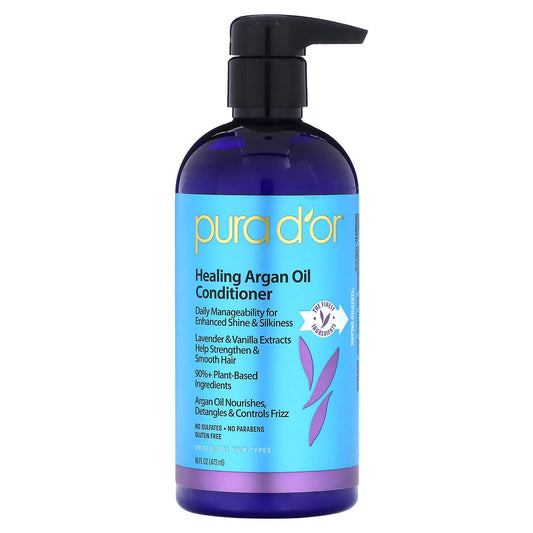 بلسم بورا دور لترطيب الشعر الجاف والكيرلي Pura D'or, Healing Argan Oil Conditioner 473 مل