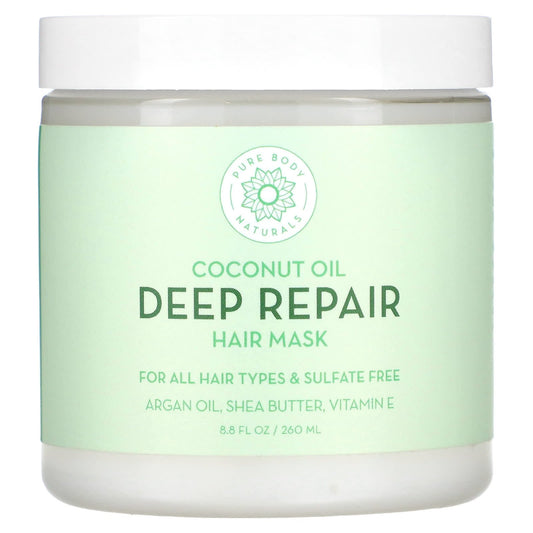 Pure Body Naturals Coconut Oil deep repair hair mask - 8.8 fl oz (260 ml)