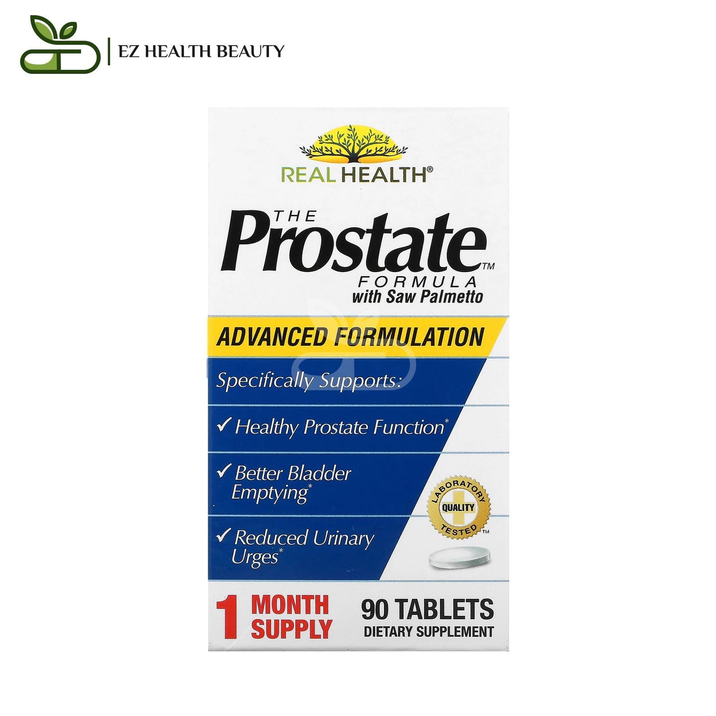 حبوب بروستات فورمولا بالبلميط المنشاري لدعم البروستاتا 90 قرصًا The Prostate Formula with Saw Palmetto Real Health