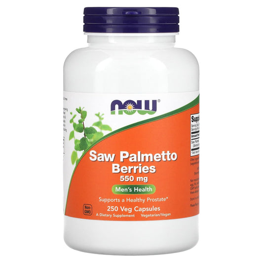 اقراص البلميط المنشاري لدعم صحة الرجال ناو فودز 500 ملجم 250 كبسولة - Now Foods saw palmetto extract