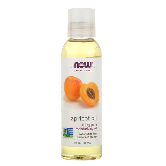 NOW Foods Apricot Oil Solutions hair and skin oil  4 fl oz (118 ml)