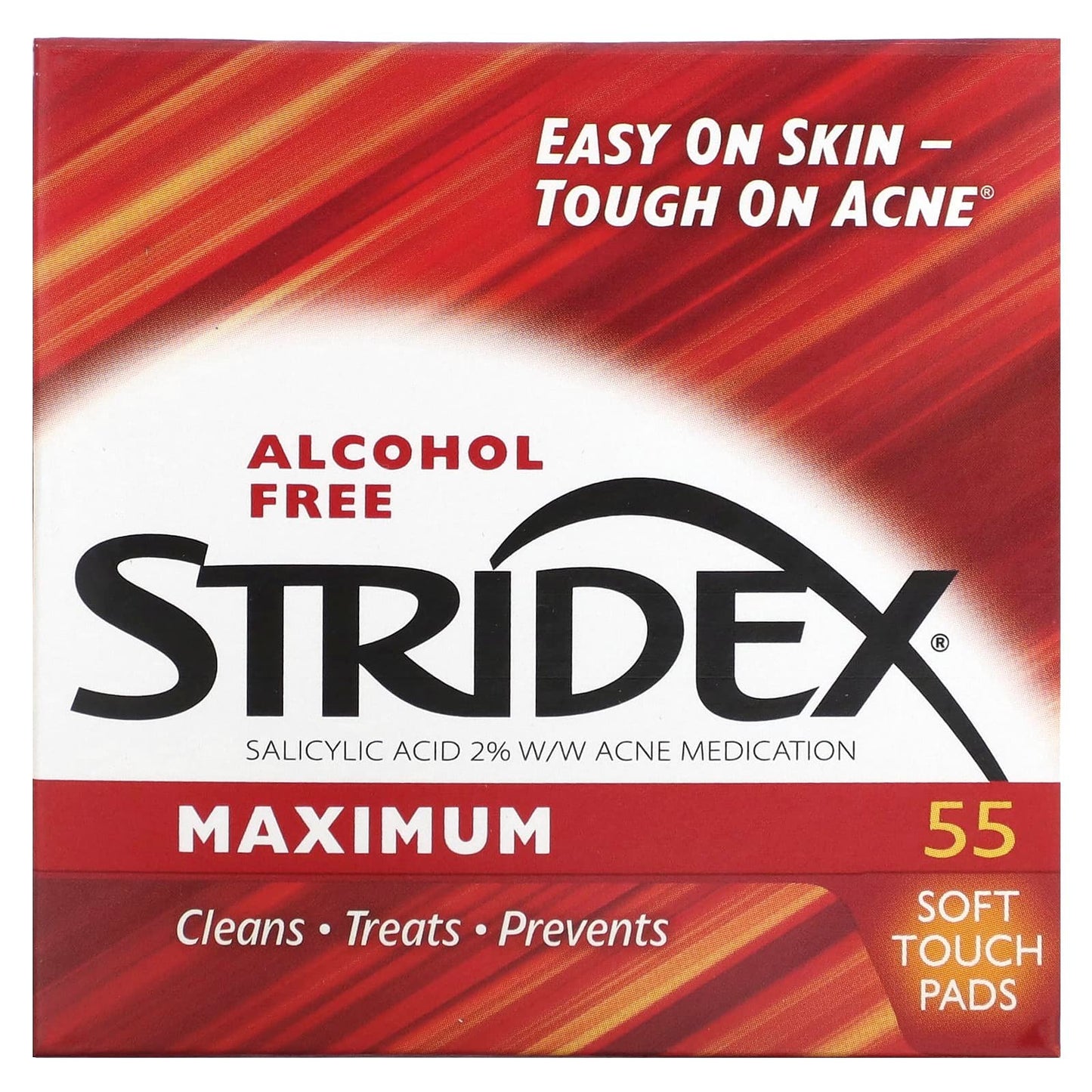 Stridex Maximum soft touch pads - Alcohol Free - 55 Soft Touch Pads