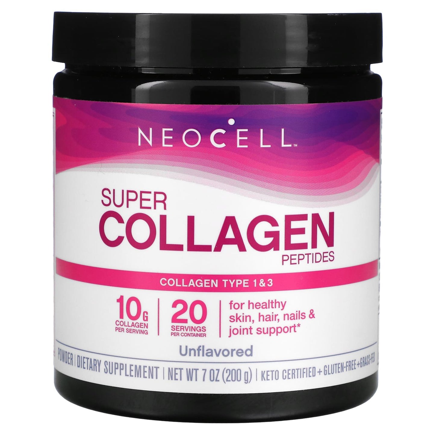 Neocell super collagen powder - collagen peptides for healthy hair, skin, nails 200g